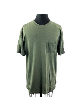 DANWARD Green Top Cotton Crew Neck Short Sleeve Classic Pullover Size Medium M